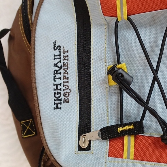 High Trails Equipment Y2K Brown Blue Hiking Back Pack - Picture 7 of 7